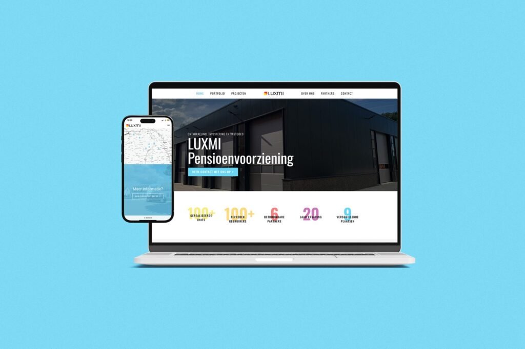 Website Luxmi op laptop en telefoon